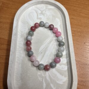 Bransoletka Chalcedon Kolorowy 8 mm Radość i Komunikacja 16 cm