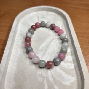 Bransoletka Chalcedon Kolorowy 8 mm Radość i Komunikacja 16 cm