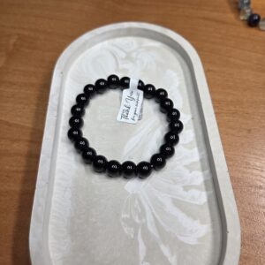 Bransoletka Czarny Turmalin 8 mm Ochrona i Uziemienie 16 cm